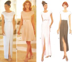 4775 EMPIRE CAP SLV TAPER-FLARE DRESS LENGTHS PATTERN 6-22 3 SZS